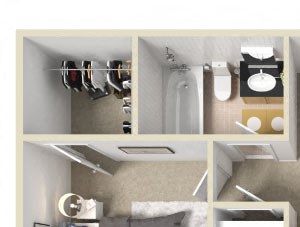 1 Bed 1 Bath Floor Plan 1 Bed 1 Bath Floor Plan at Vizcaya Hilltop Apartments, Reno, NV